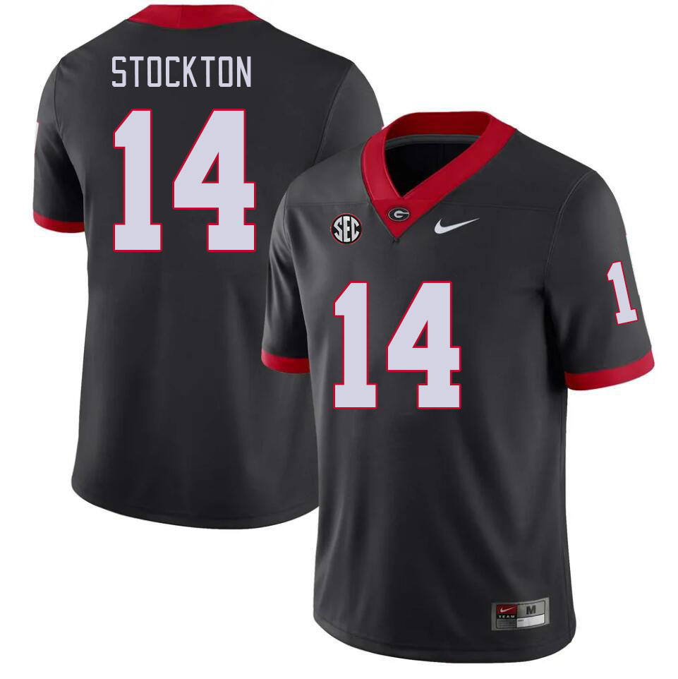 Georgia Bulldogs #14 Gunner Stockton College Football Jerseys Stitched-Black